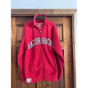 Arkansas Razorbacks football fan zip up jacket size small